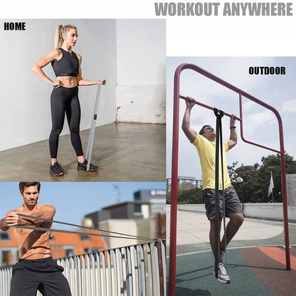MKAS Long Resistance Loop Band Set: Unisex Fitness Yoga Elastic Bands - Hip Circle Thigh Squat Band, Workout Gym Equipment for Home