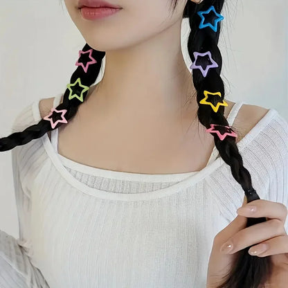Star-Shaped Alloy Hair Clips - 20/50Pcs Retro Hollow-Out Hair Accessories for Elegant Daily Styling