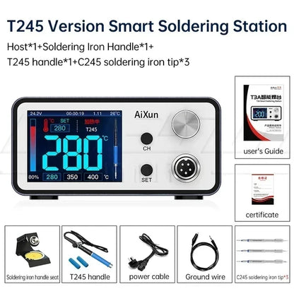 Aixun 200W T3A Smart Soldering Station – T12/T245 Handle for PCB & BGA Motherboard Welding Repair Tools