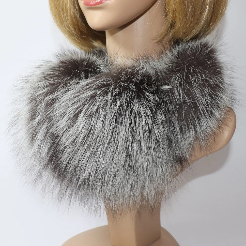 Real Fox & Raccoon Fur Earmuffs – Warm Winter Ear Warmer for Women and Girls, Plush Genuine Fur Accessory