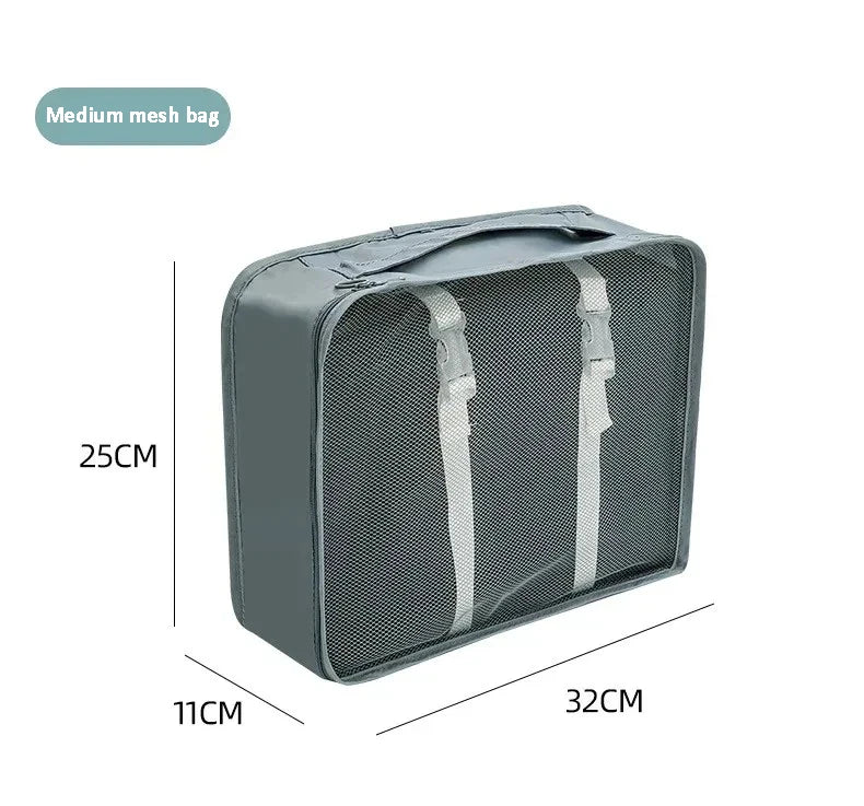 7–10 Pc Travel Organizer Storage Bags Set – Portable Packing Cubes for Suitcase, Clothes, Shoes & Luggage Tidy Pouch