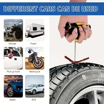 Universal Tire Repair Kit - Multi-Function Pliers & Valve Tool Set with Storage Case for Cars, Motorcycles & Bikes