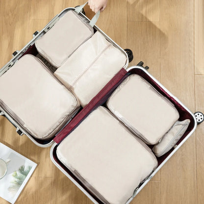 4pcs Travel Packing Cubes | Portable Waterproof Clothes Organizer Bags for Suitcase & Handbag