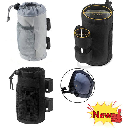 Water Bottle Pouch – Drawstring Insulated Thermal Holder Bag for Cups, Kettles, Bike Storage Pocket