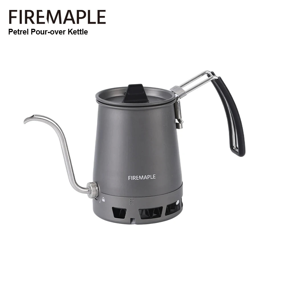 Fire-Maple Petrel Pour-Over Coffee Kettle - Gooseneck Spout with Detachable Handle for Portable Brewing