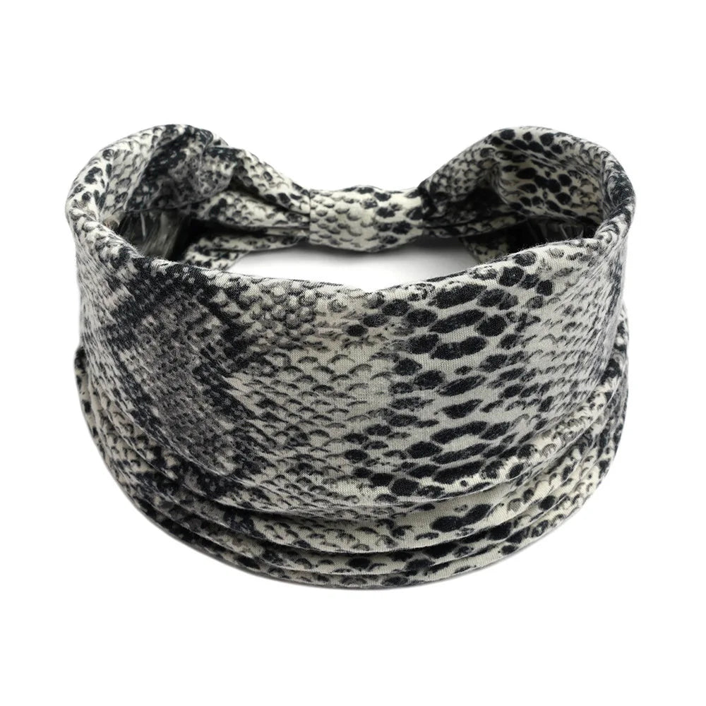 Bohemian Wide Cotton Stretch Headband for Women – Turban Headwrap, Bandage Hairband, Bandana Hair Accessories