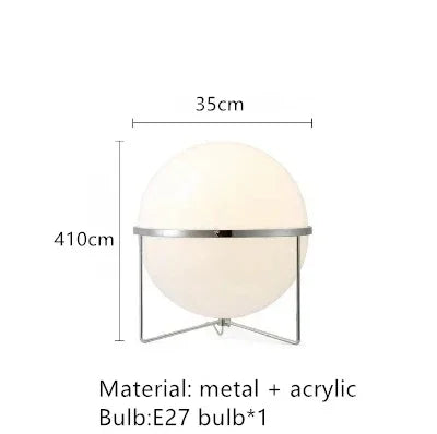 Nordic Designer LED Floor Lamp - Chrome Metal Acrylic Ball Light for Living Room & Hotel Decor