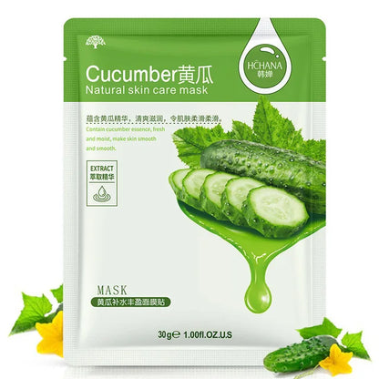 30pcs Natural Plant Facial Masks, Moisturizing & Oil Control, Anti-Aging Aloe Fruit Korean Sheet Masks for Skin Care