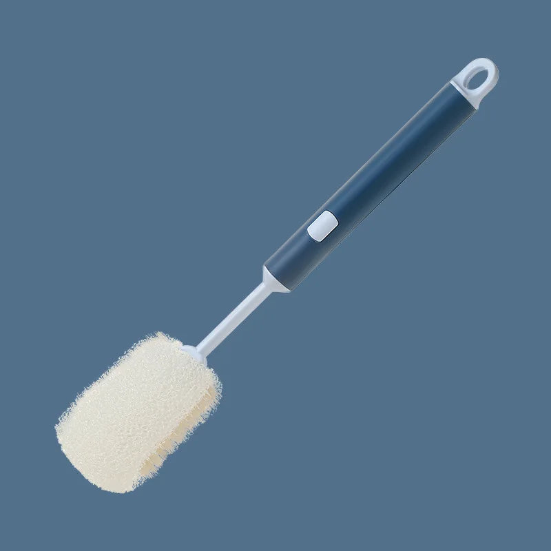 Removable Long Handle Soft Sponge Brush – Kitchen Cleaning Tool for Coffee, Wineglass & Bottle Cups