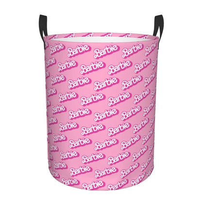 Custom Barbie Logo Laundry Basket – Collapsible Large Capacity Clothes Storage Bin, Disney Baby Hamper