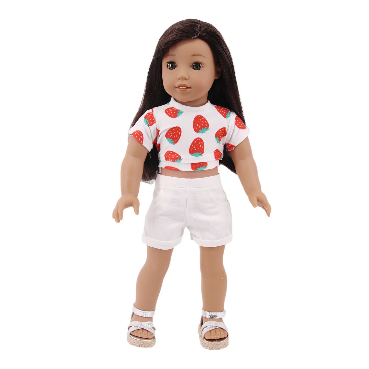 4-Piece Doll Clothes Set – Daily Pretty Dresses, Top & Pants for 43cm Born Baby Dolls & 18-Inch American Dolls, Festival Gift for Girls