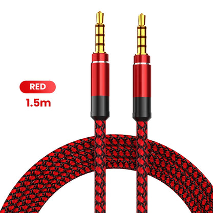 NNBILI 1.5M 3.5mm Audio Cable - Nylon Braid AUX Cable for Phone, MP3, Car Headset & Speaker Extension
