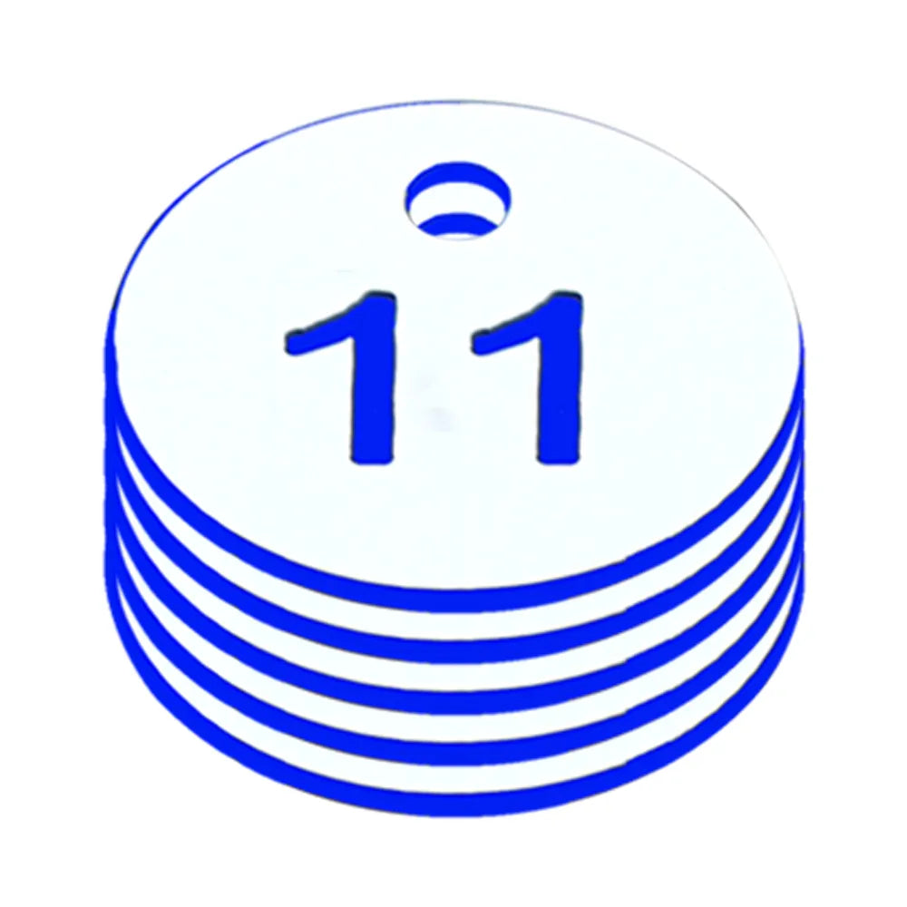 Colorful Plastic Round Numbered Labels - 3.5CM Diameter, Sequential Numbers Tags for Beehive, Farm, Garden, and Animal Marking