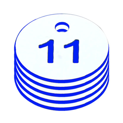 Colorful Plastic Round Numbered Labels - 3.5CM Diameter, Sequential Numbers Tags for Beehive, Farm, Garden, and Animal Marking