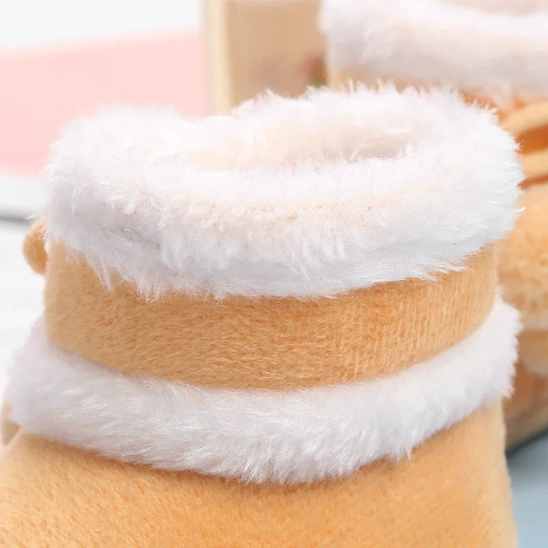 Newborn Baby Shoes — Soft Pompom Snow Boots for Girls & Boys, Warm Winter Toddler Booties