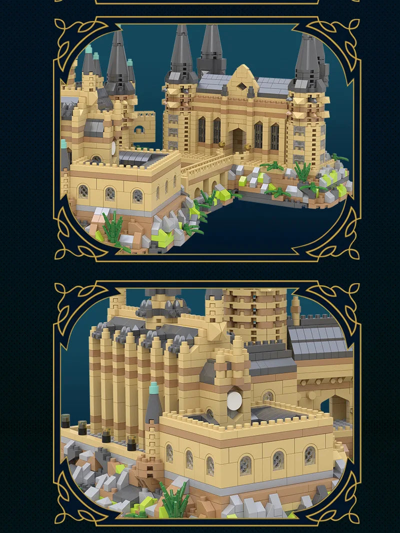 Magic Castle Building Blocks Set — DIY Wizardry School Model with Micro Bricks for Kids & Adults, Creative Assembly Toy Gift
