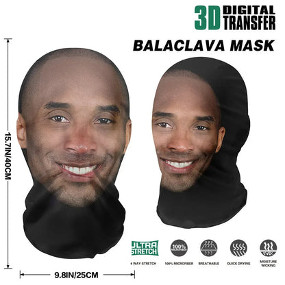 3D Funny Pattern Mesh Face Mask with Ronaldo Design – UV Protection Party & Cosplay Head Cover