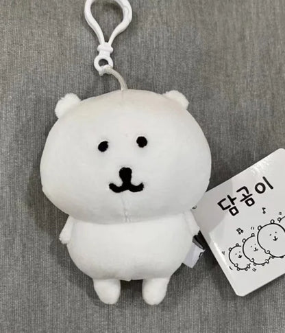 Cute Polar Bear Plush Keychain - Kawaii Valentine Rose Bag Pendant Birthday Gift