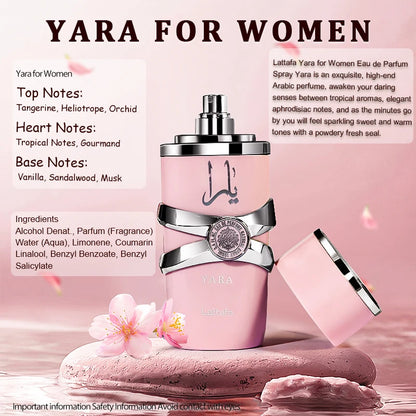100ml Original Yara Moi Tous Asad Perfume Spray - Long-Lasting Men's and Women's Fragrance with Pheromones, Ideal Gift