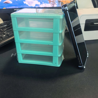 4-Layer Storage Box with Drawers - Multi-Functional Plastic Organizer for Cosmetics, Wardrobe & Desktop Storage