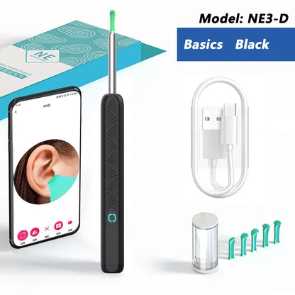 Wireless Ear Cleaner with Camera – USB-C Rechargeable Otoscope Earpick, Wax Removal Endoscope Tool with Mini Camera