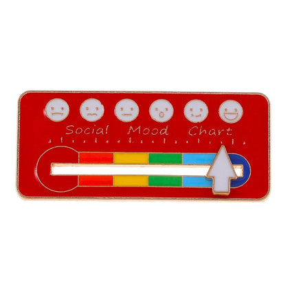 Mood Shifting Energy Brooch – Slidable Metal Pin for Men's Clothing, Lapel, Backpack & Jewelry Gifts