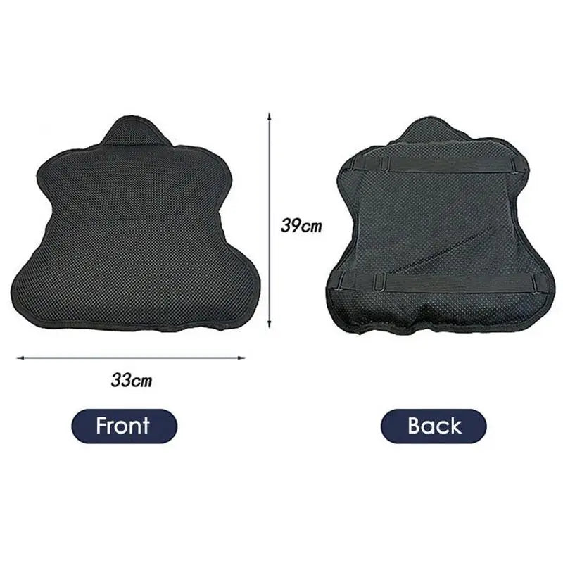 Motorcycle Gel Seat Cushion – Breathable Anti-Slip Shock Absorption Seat Cover with Heat Insulation & Sunscreen Protection (All Seasons)