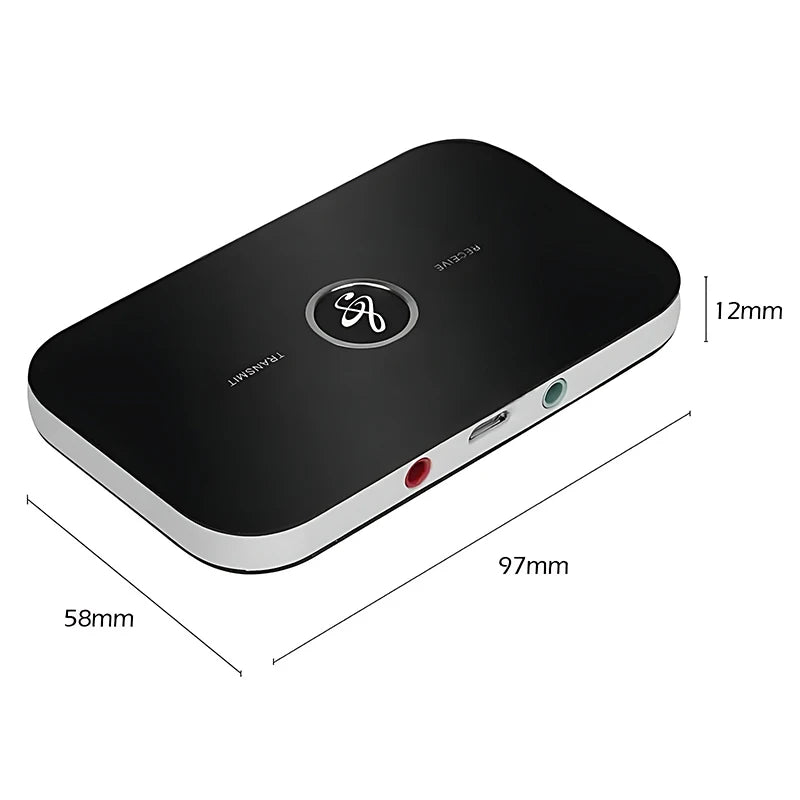 Upgraded Bluetooth 5.3 Audio Transmitter & Receiver – RCA, 3.5mm AUX, USB Wireless Adapter for Car, PC, TV & Headphones