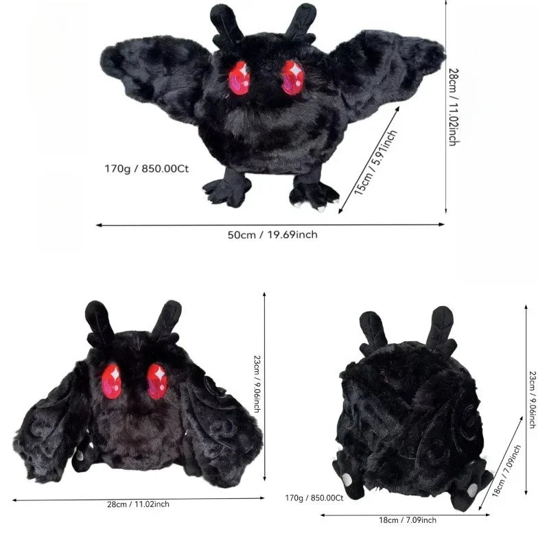 28cm New Mothman Plush Toy – Soft Cartoon Horror Stuffed Doll, Holiday & Festival Gift for Birthday