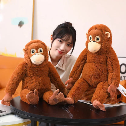 Cartoon Gorilla Plush Toy - Soft Stuffed Monkey Doll Backpack Charm Room Decor & Kids Gift