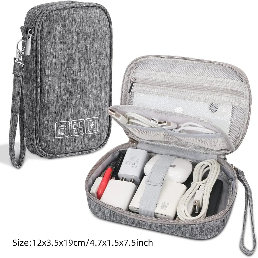 Portable Digital Storage Bag – Waterproof USB Cable Organizer Pouch for Electronics & Accessories