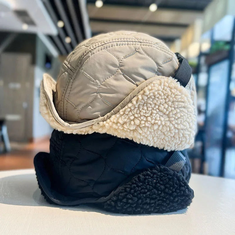 Unisex Winter Trapper Aviator Hat – Warm Waterproof Ski Bomber Cap with Earflaps & Reversible Design