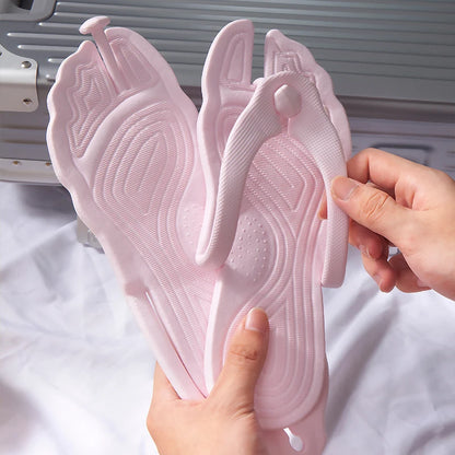 Folding Travel Slippers – Anti-Skid Bath & Beach Flip-Flops for Couples