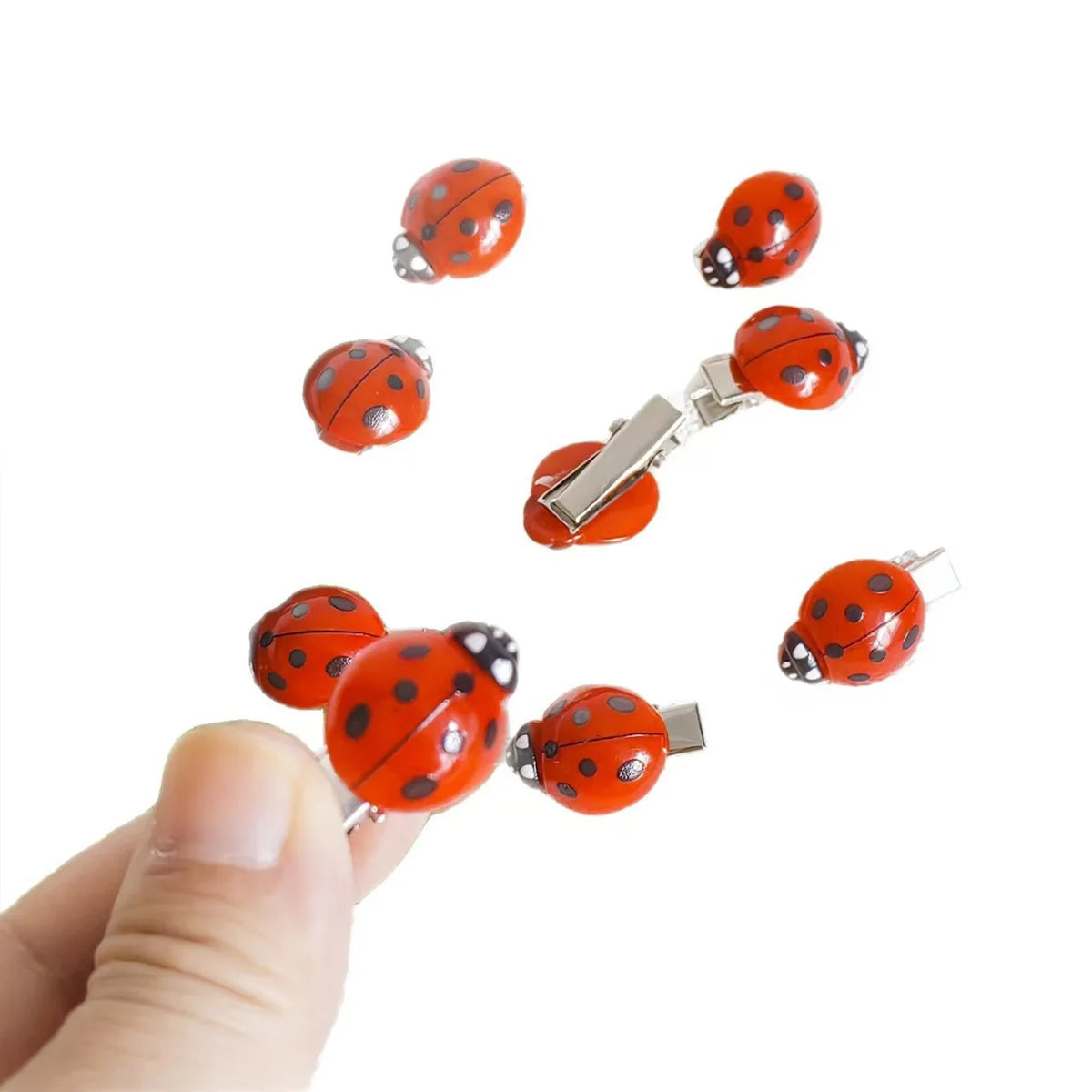 10-Piece Cute Bee & Ladybug Hair Clips – Mini Fashion Hairpins for Students, Fun Bulk Accessories