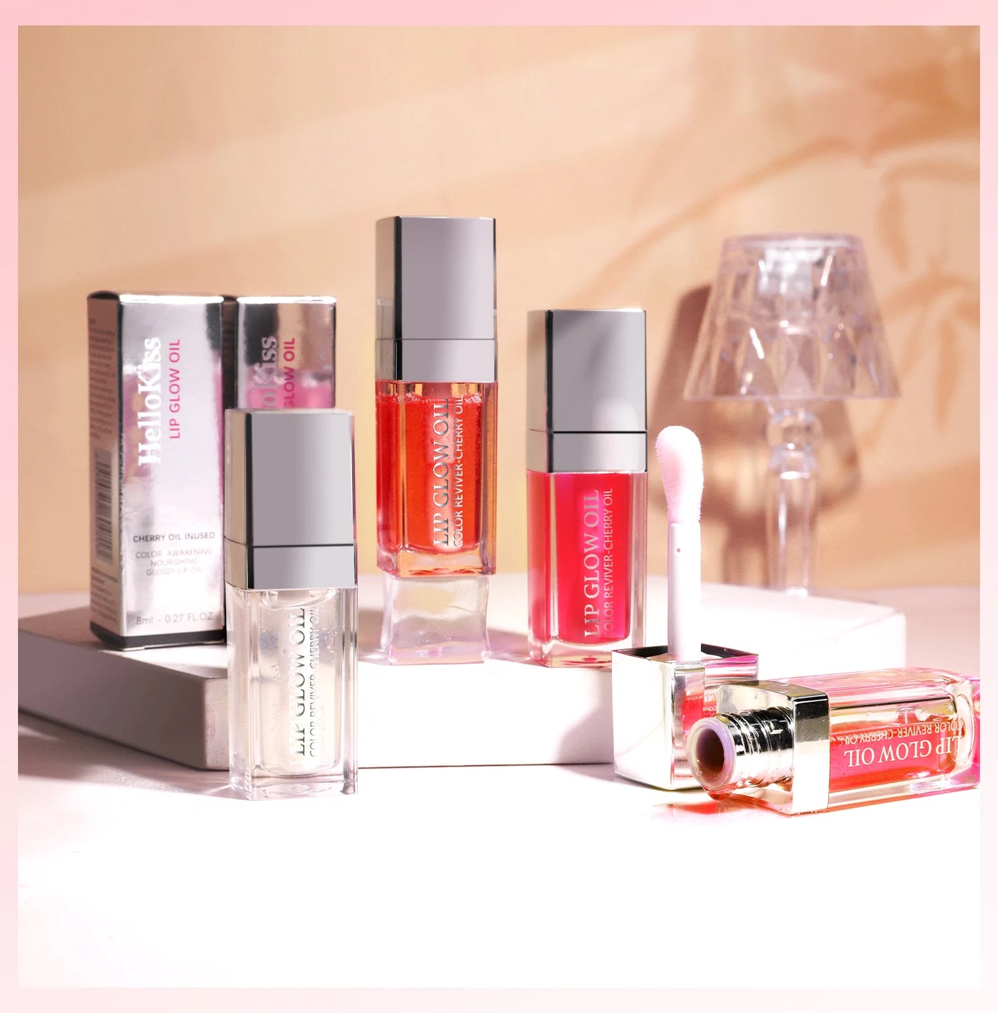 Crystal Jelly Lip Oil – Moisturizing & Plumping Tinted Lip Gloss for Sexy, Glossy Lips