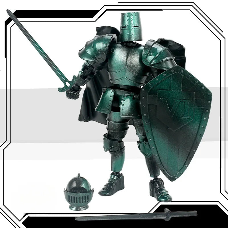 Medieval Knight Lucky 13 Action Figure – Movable Joint 3D Building Block Toy for Boys & Gift