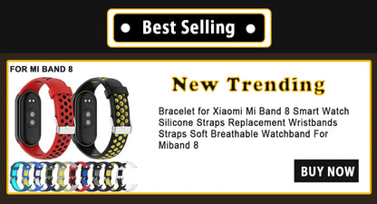 Breathable Silicone Sport Strap for Xiaomi Mi Band 8 – Replacement Wristband Accessory