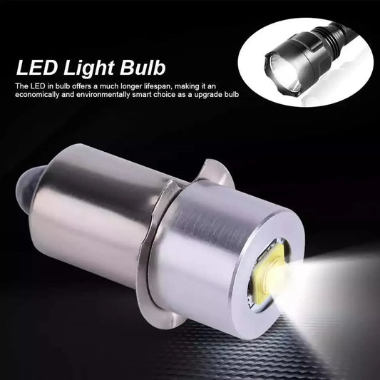 P13.5S E10 BA9S LED Upgrade Bulb - 6500K White Replacement Light for Maglite Flashlights & Torches