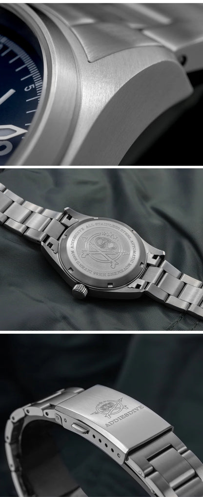 ADDIESDIVE AD2070 Men’s Automatic Mechanical Watch – Sapphire Crystal, 20Bar Waterproof, Super Luminous Stainless Steel
