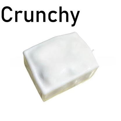 Tofu-Shaped ASMR Stress Relief Toy - Squishy Sensory Fidget Toy with Satisfying Sounds