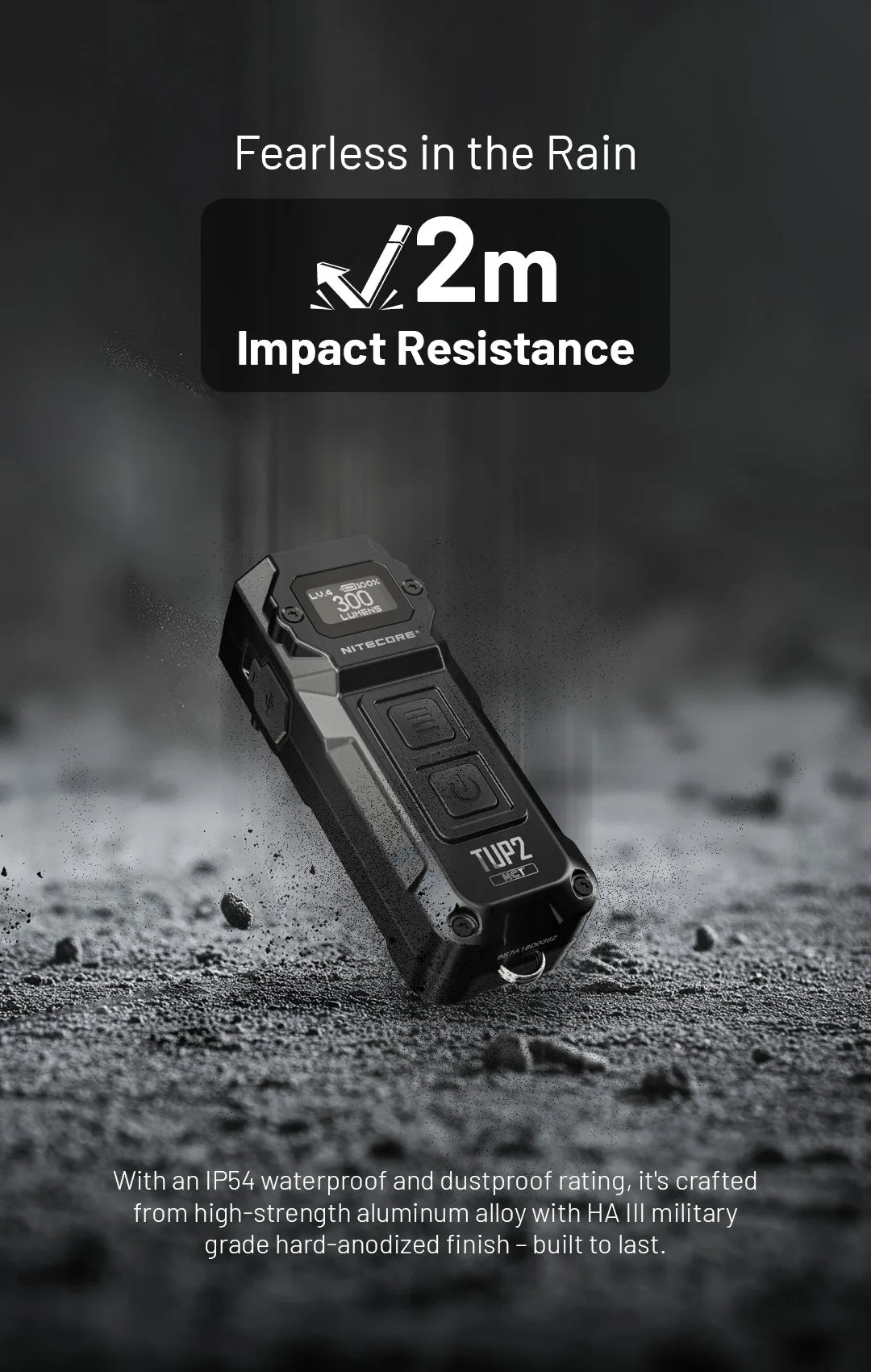 NITECORE TUP2 Mini EDC Keychain Flashlight – USB-C Rechargeable 1200 Lumen for Camping