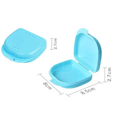 10PCS Multi-Color Retainer & Denture Case – Bracket Mouthguard Cleaner Storage Set