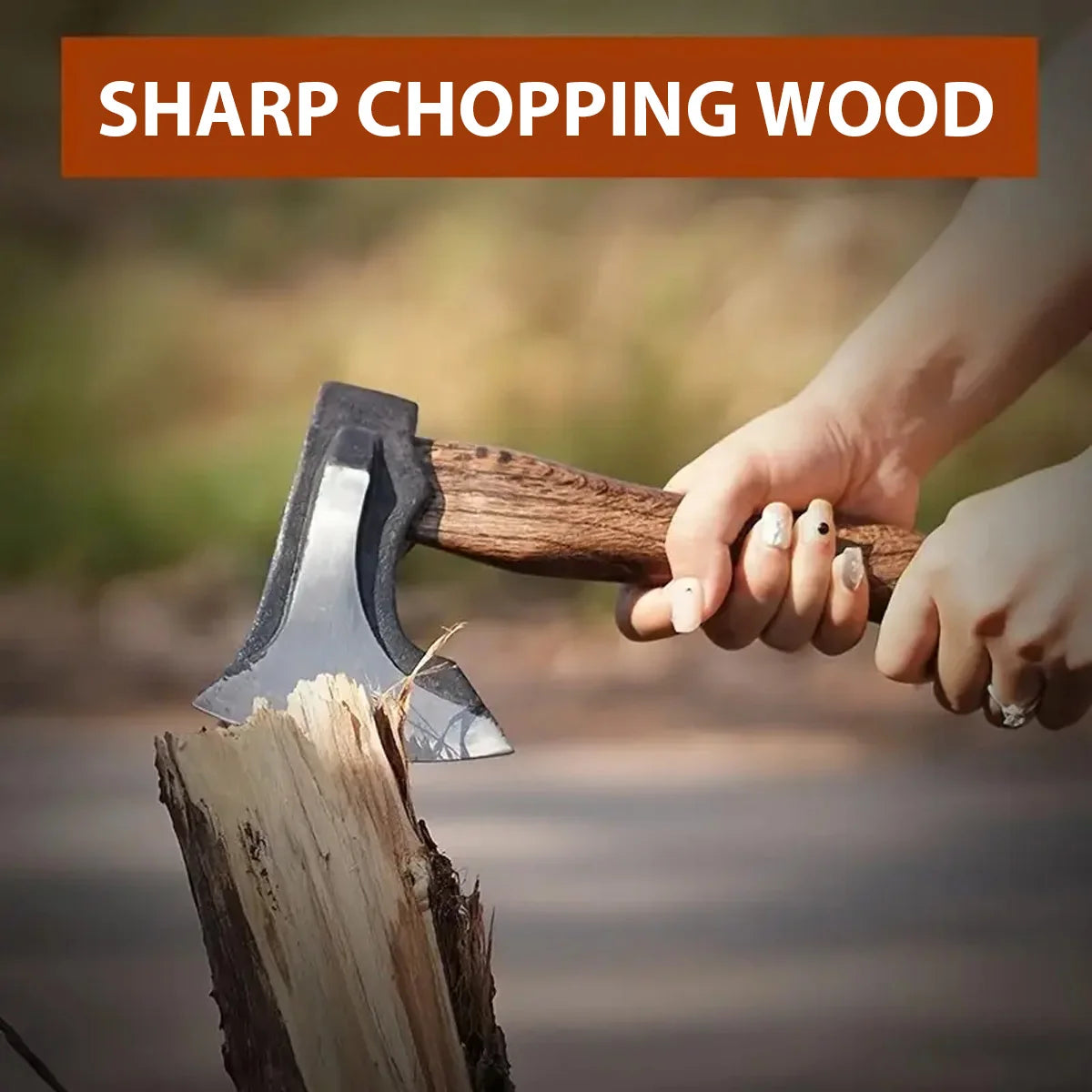 Classic Outdoor Hand Axe – Camping Tactical Survival Battle Axe for Chopping Firewood, Hand-Forged Multifunctional Woodworking Tool