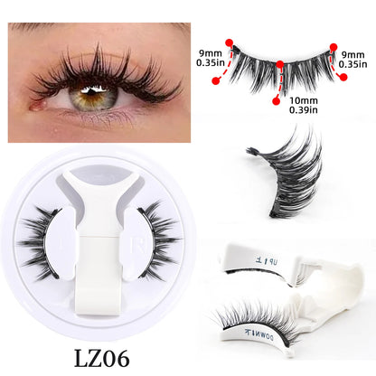 Reusable Magnetic Eyelashes Set – Natural Curly Fluffy False Lashes with Tweezers, No Glue Needed Makeup