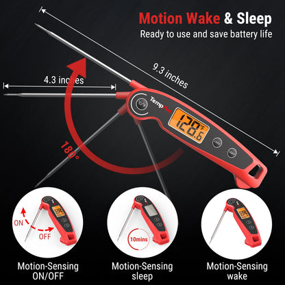 TempPro F05 Digital Instant Read Meat Thermometer – Fast Reading with Hold Function, Magnetic Back, IPX6 Waterproof BBQ & Cooking Thermometer for Meat, Turkey & Grill Prep
