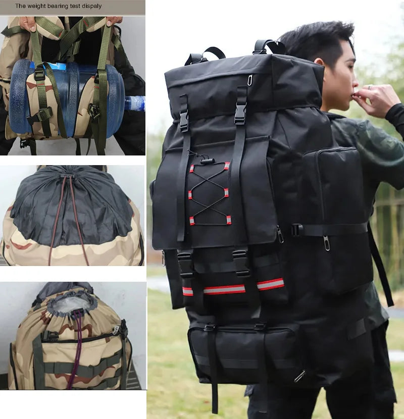 130L Hiking & Camping Backpack - Large Molle Trekking Rucksack for Men, Outdoor Travel & Sports Bag