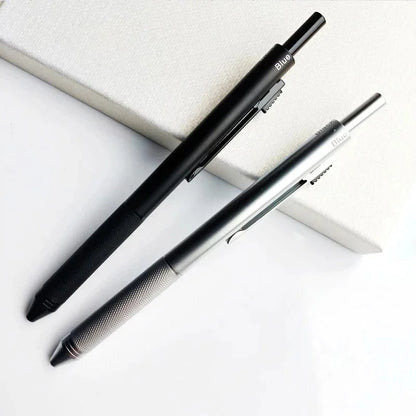 Metal 4-in-1 Multicolor Pen — Gravity Sensor Ballpoint with 3 Colors + 1 Mechanical Pencil, Office and School Stationery Gift