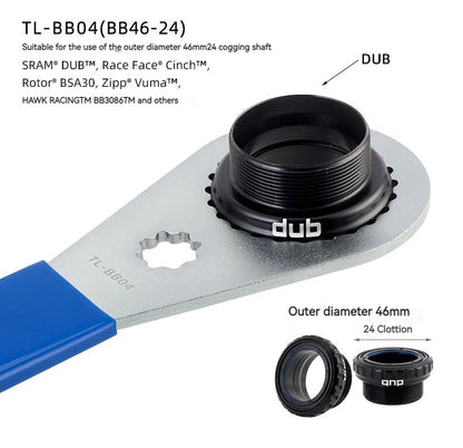 Bicycle Bottom Bracket Tool — MTB BB Removal Wrench for Shimano/DUB/BSA30