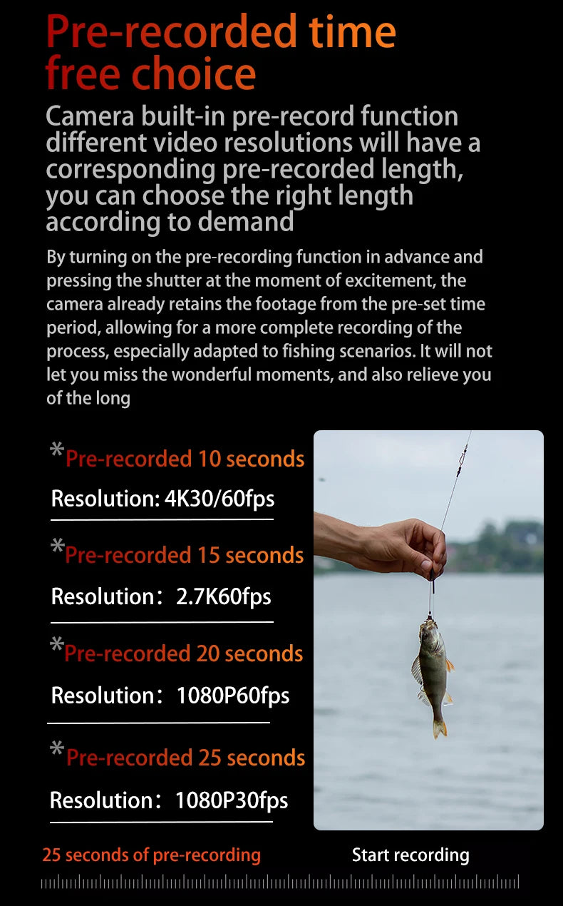 VIRAN V10 5K Waterproof Action Camera with 2" Touch LCD, Electronic Image Stabilization, Dashcam & Motion Detection
