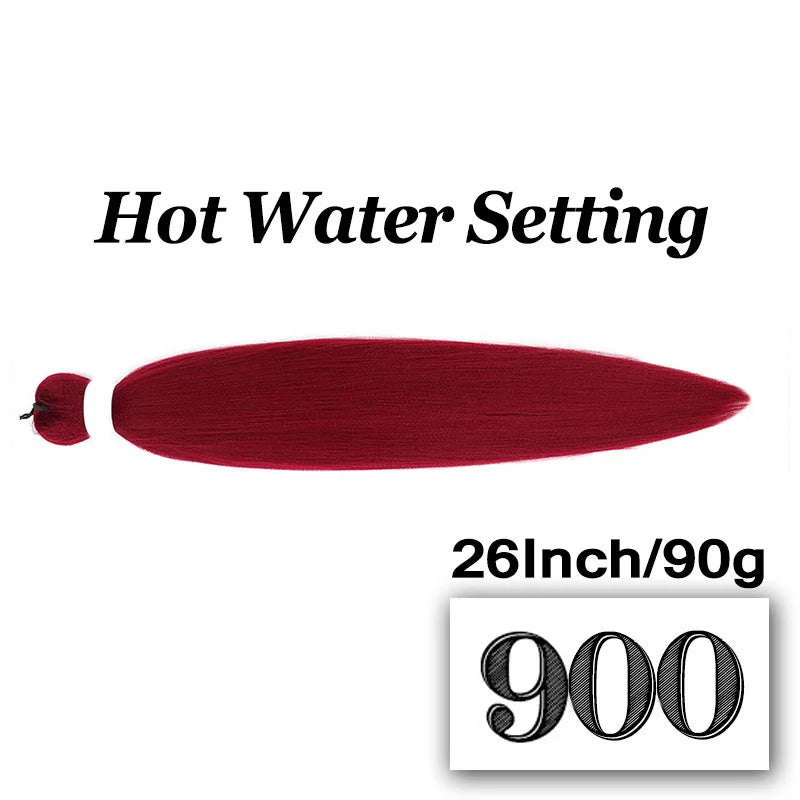 26-Inch Pre-Stretched Braiding Hair Extensions – Synthetic Afro Crochet Braids for DIY, Jumbo Braid in Purple, Pink, Peach & Red